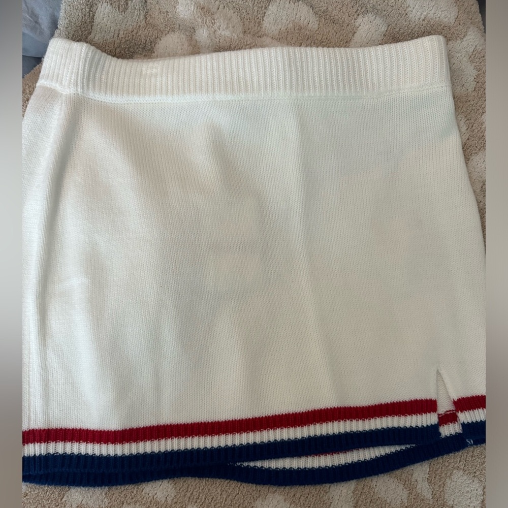 Show me your mumu red, white and blue skirt